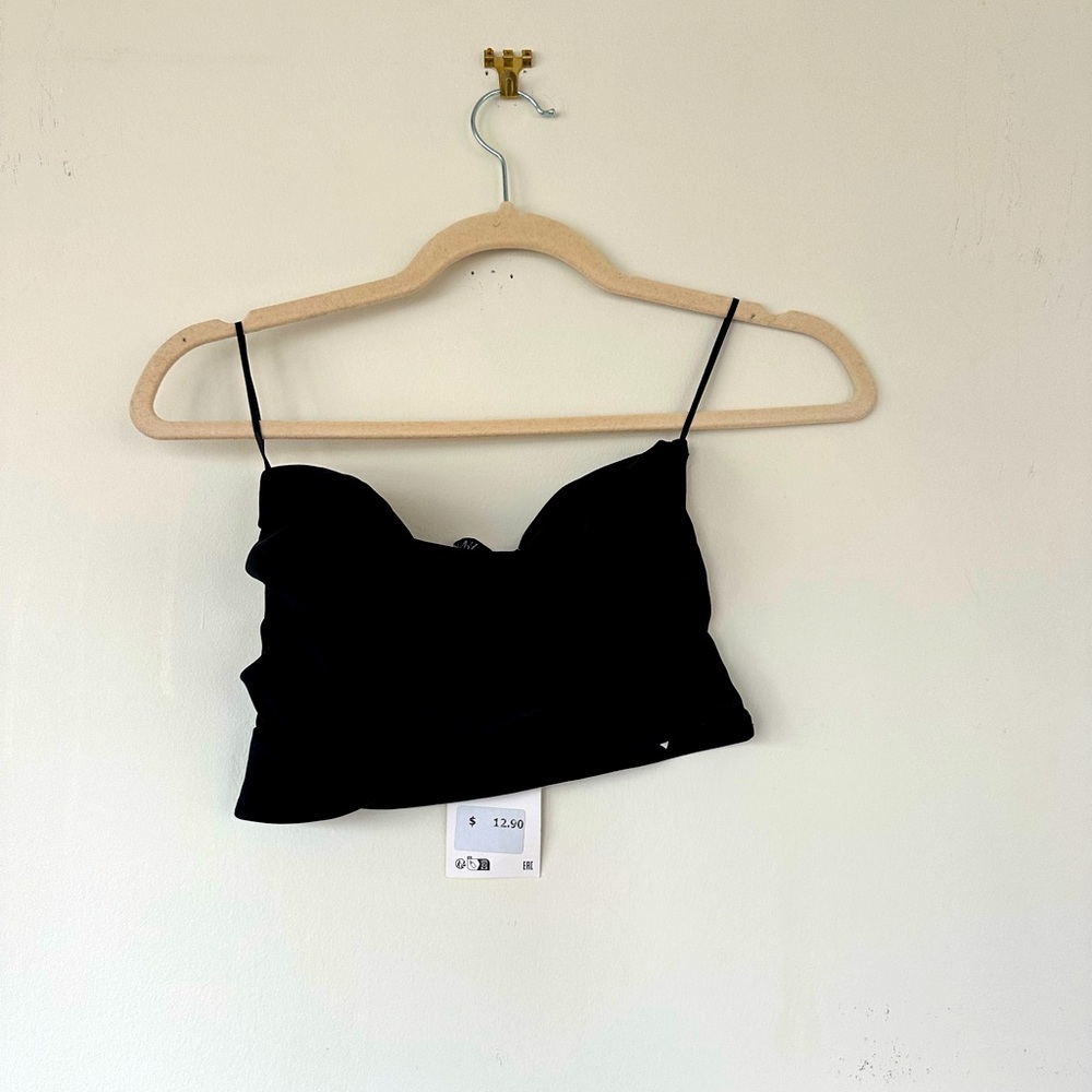 Black strapless Zara Top